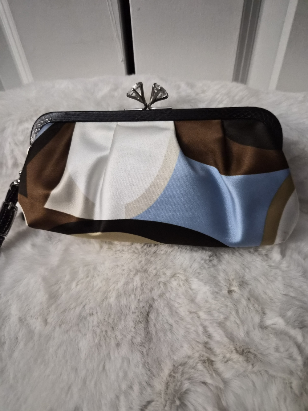 COACH KISSLOCK Multicolor Satin Frame Clutch Bag - Picture 2 of 9